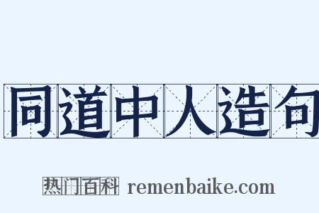 同道中人造句是什么意思的图片